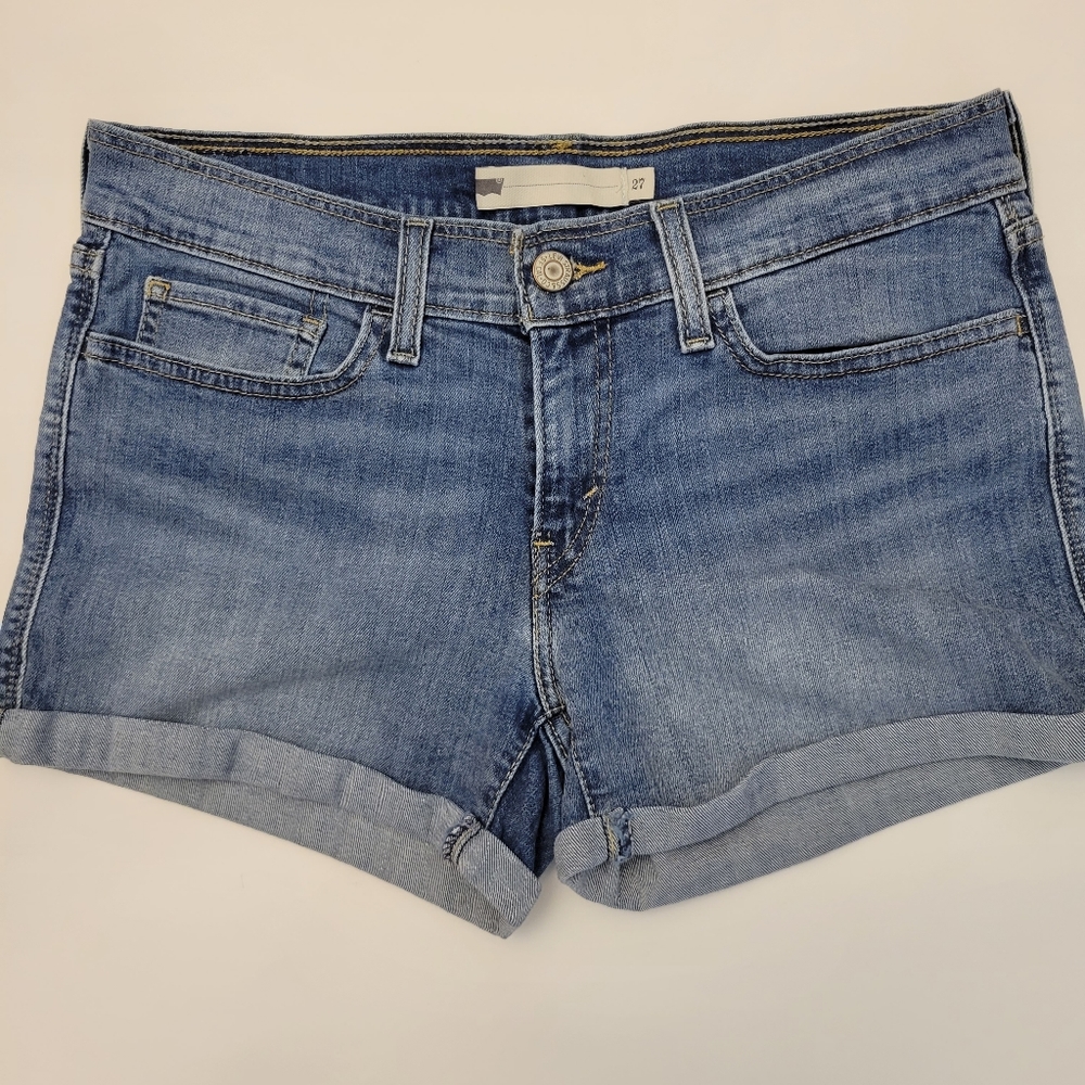 Levi's Denim Rolled Jean Shorts Size 27